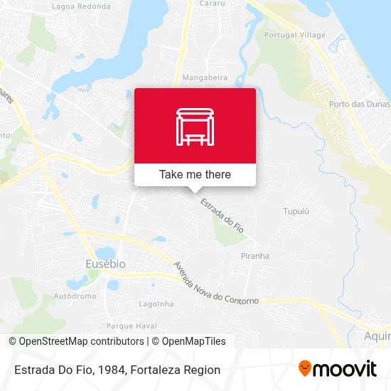 Estrada Do Fio, 1984 map