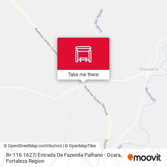 Br-116 1627| Entrada Da Fazenda Palhano - Ocara map