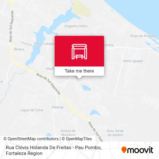Rua Clóvis Holanda De Freitas - Pau Pombo map