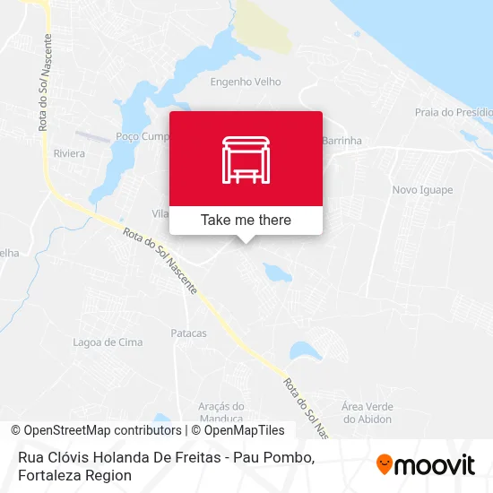 Rua Clóvis Holanda De Freitas - Pau Pombo map