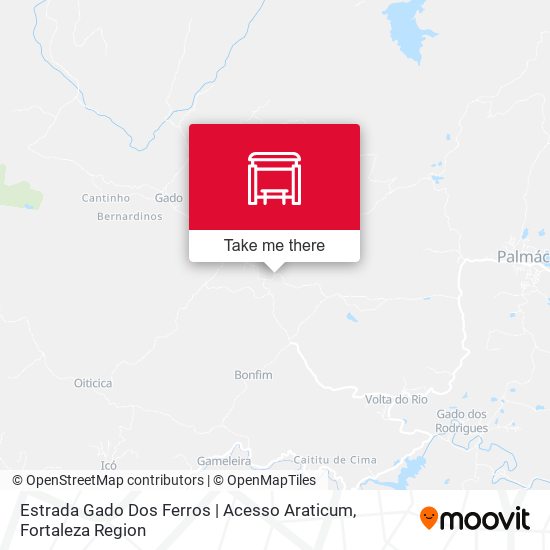 Estrada Gado Dos Ferros | Acesso Araticum map