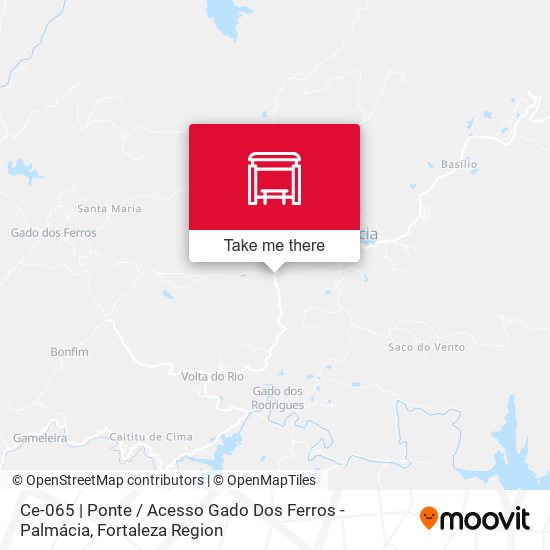 Ce-065 | Ponte / Acesso Gado Dos Ferros - Palmácia map