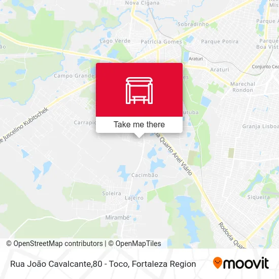 Rua João Cavalcante,80 - Toco map