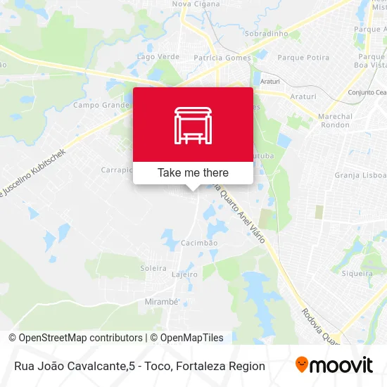 Rua João Cavalcante,5 - Toco map