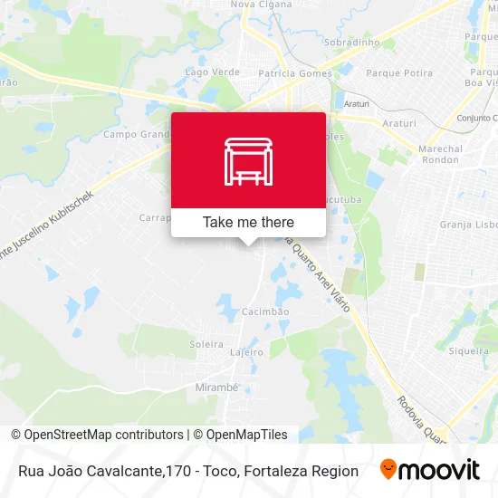 Rua João Cavalcante,170 - Toco map