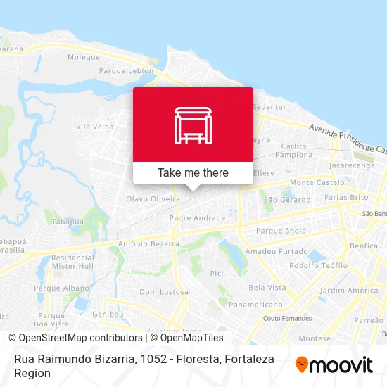 Rua Raimundo Bizarria, 1052 - Floresta map