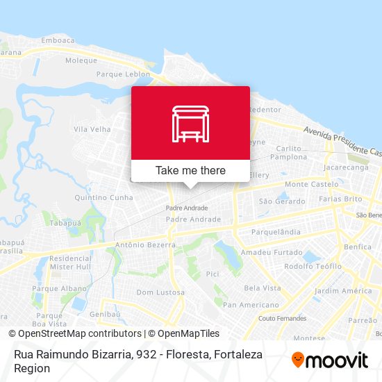 Rua Raimundo Bizarria, 932 - Floresta map