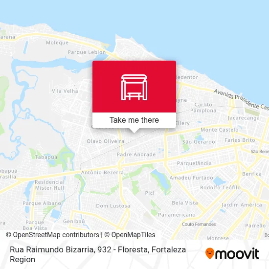 Rua Raimundo Bizarria, 932 - Floresta map