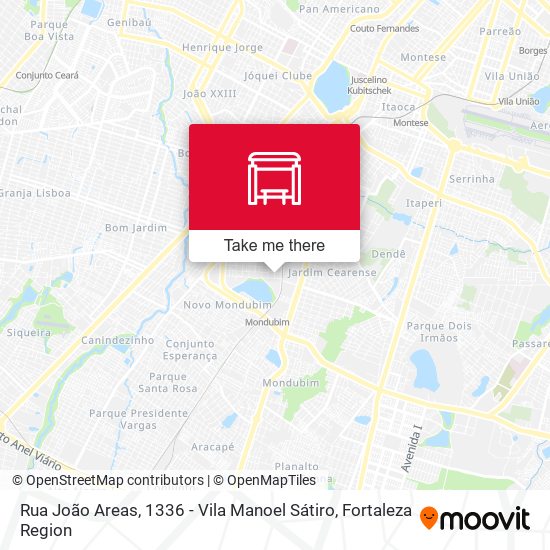 Rua João Areas, 1336 - Vila Manoel Sátiro map