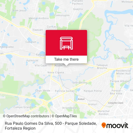Rua Paulo Gomes Da Silva, 500 - Parque Soledade map
