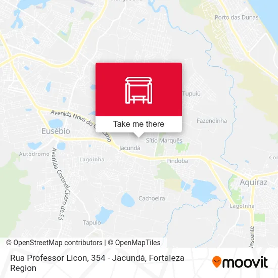Rua Professor Licon, 354 - Jacundá map