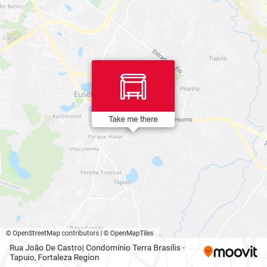 Rua João De Castro| Condomínio Terra Brasílis - Tapuio map