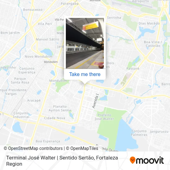 Terminal José Walter | Sentido Sertão map