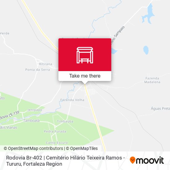 Rodovia Br-402 | Cemitério Hilário Teixeira Ramos - Tururu map