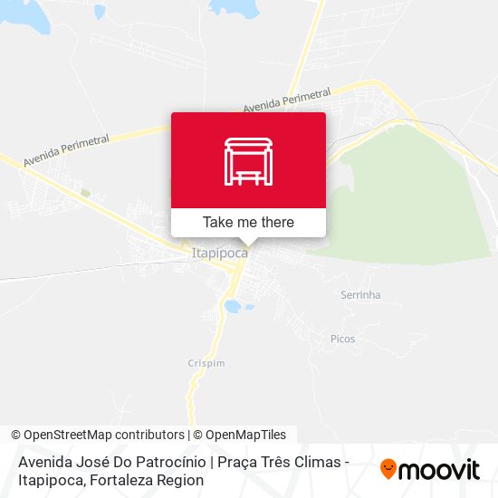 Avenida José Do Patrocínio | Praça Três Climas - Itapipoca map