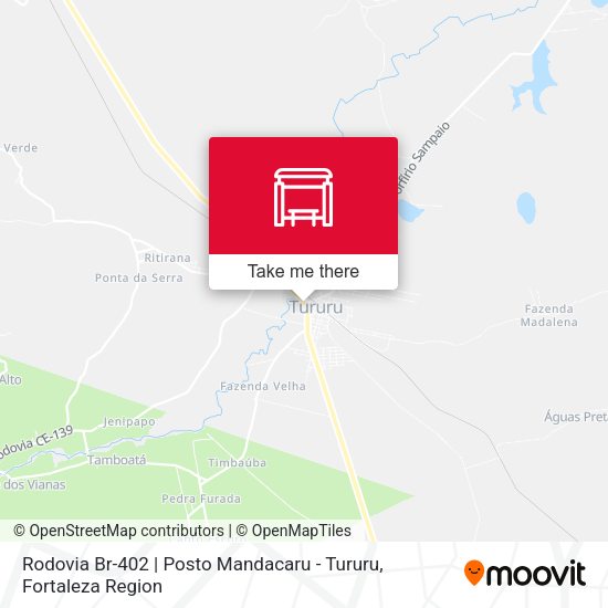 Rodovia Br-402 | Posto Mandacaru - Tururu map