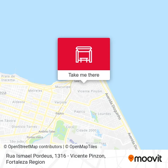 Rua Ismael Pordeus, 1316 - Vicente Pinzon map