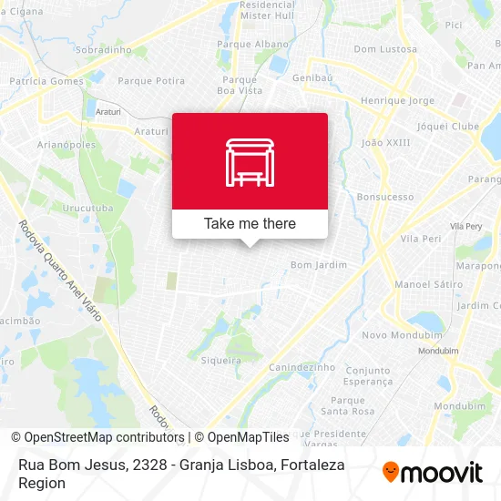 Rua Bom Jesus, 2328 - Granja Lisboa map