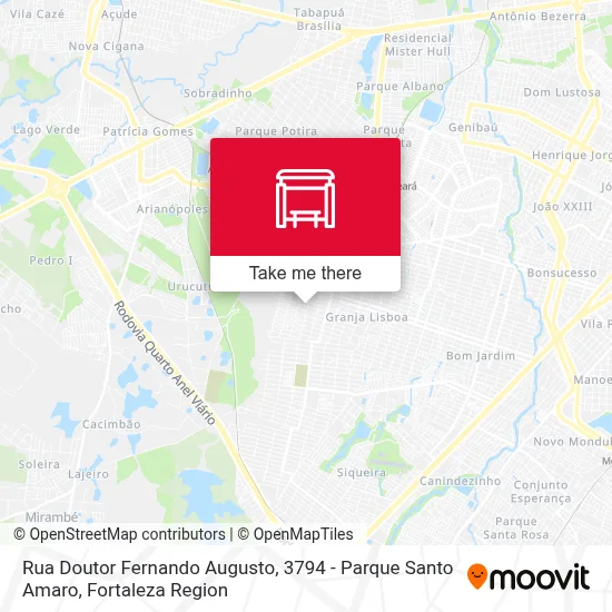Rua Doutor Fernando Augusto, 3794 - Parque Santo Amaro map