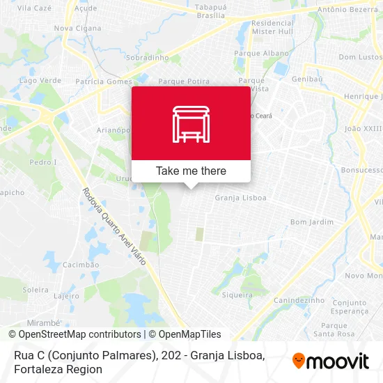 Rua C (Conjunto Palmares), 202 - Granja Lisboa map