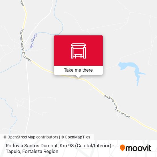 Rodovia Santos Dumont, Km 98 (Capital / Interior) - Tapuio map
