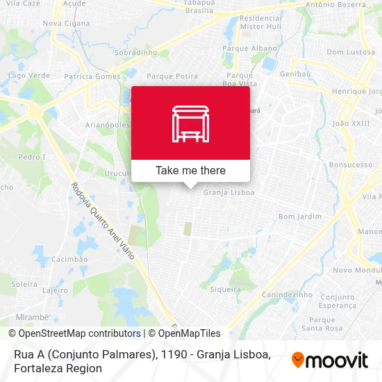 Rua A (Conjunto Palmares), 1190 - Granja Lisboa map