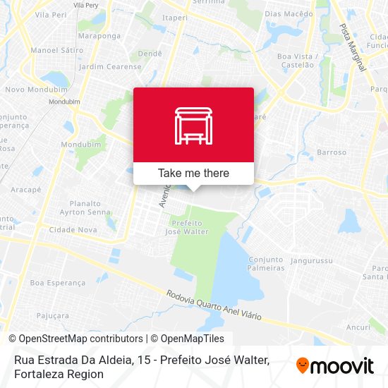 Rua Estrada Da Aldeia, 15 - Prefeito José Walter map