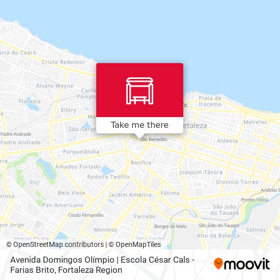 Mapa Avenida Domingos Olímpio | Escola César Cals - Farias Brito