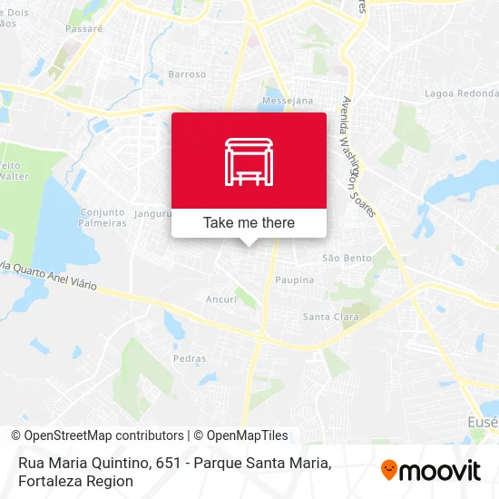 Rua Maria Quintino, 651 - Parque Santa Maria map