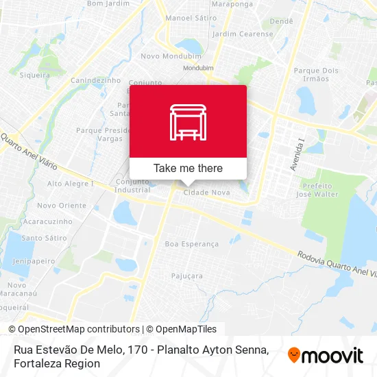 Rua Estevão De Melo, 170 - Planalto Ayton Senna map