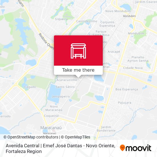 Avenida Central | Emef José Dantas - Novo Oriente map