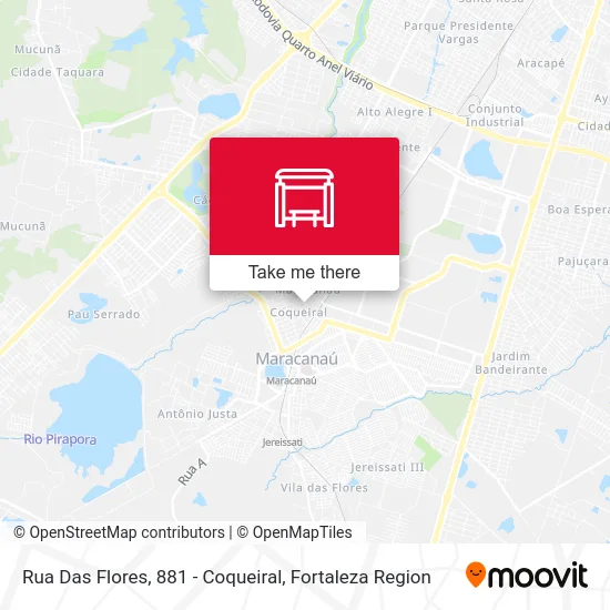 Rua Das Flores, 881 - Coqueiral map