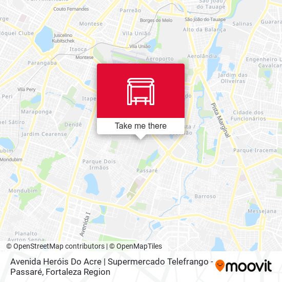 Avenida Heróis Do Acre | Supermercado Telefrango - Passaré map