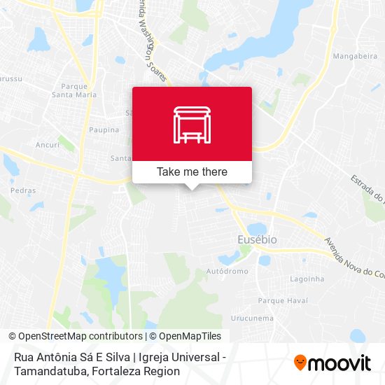 Rua Antônia Sá E Silva | Igreja Universal - Tamandatuba map