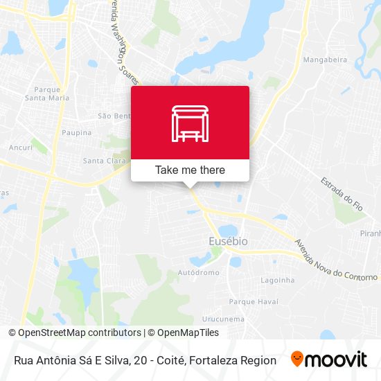 Rua Antônia Sá E Silva, 20 - Coité map
