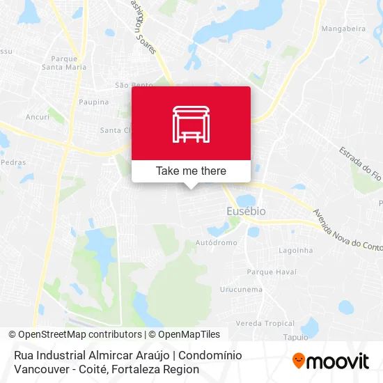 Rua Industrial Almircar Araújo | Condomínio Vancouver - Coité map