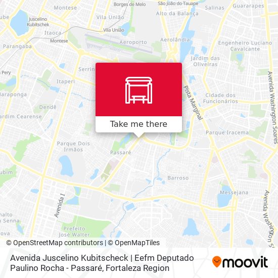 Avenida Juscelino Kubitscheck | Eefm Deputado Paulino Rocha - Passaré map