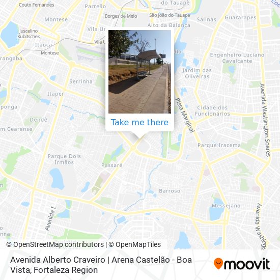 Avenida Alberto Craveiro | Arena Castelão - Boa Vista map