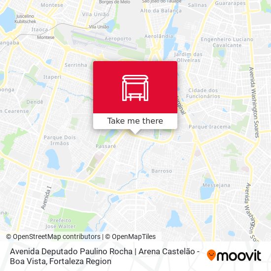 Mapa Avenida Deputado Paulino Rocha | Arena Castelão - Boa Vista