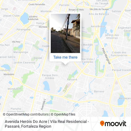 Avenida Heróis Do Acre | Vila Real Residencial - Passaré map