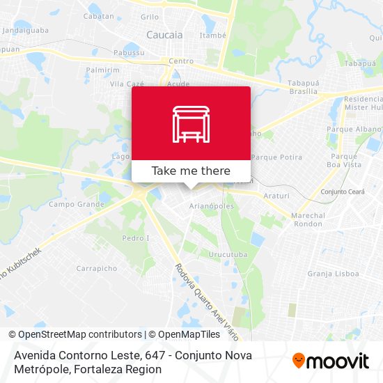 Avenida Contorno Leste, 647 - Conjunto Nova Metrópole map