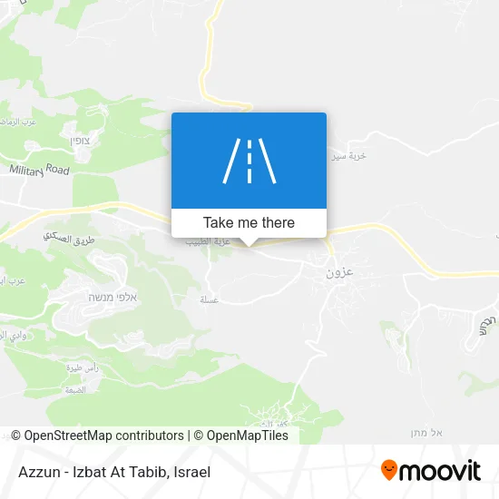 Azzun - Izbat At Tabib map
