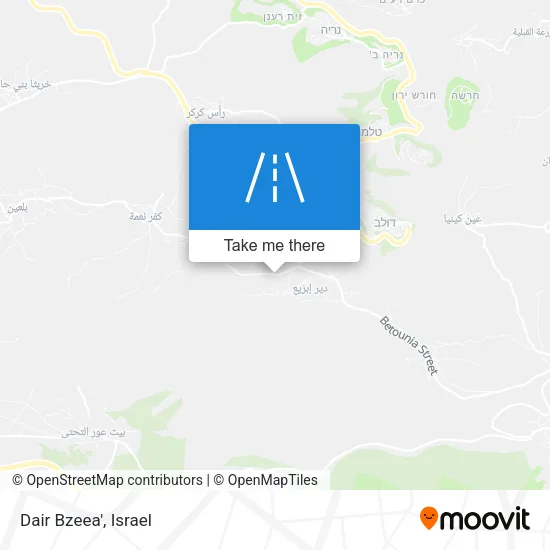 Dair Bzeea' map