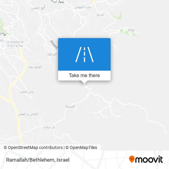 Ramallah/Bethlehem map