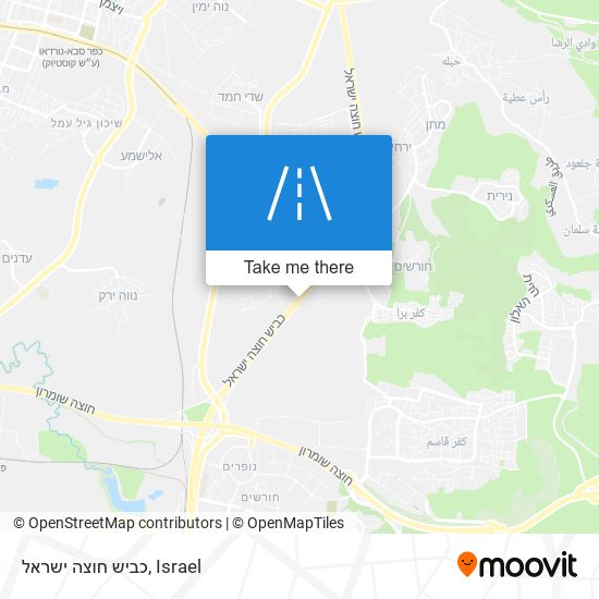 כביש חוצה ישראל map
