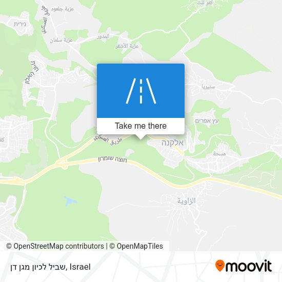 שביל לכיון מגן דן map