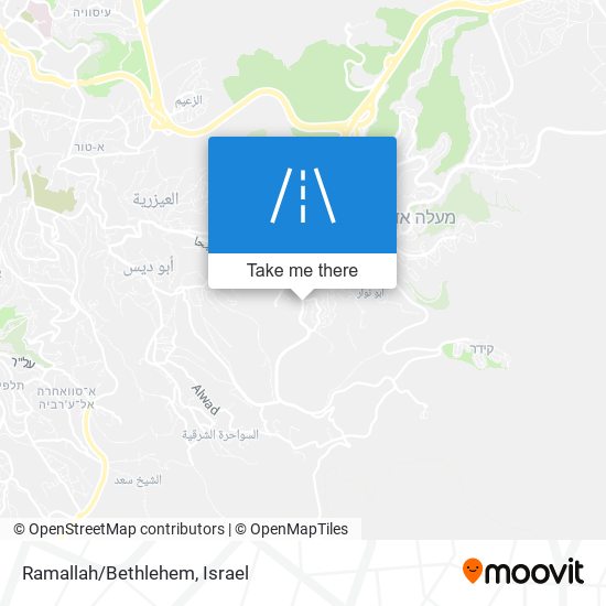 Ramallah/Bethlehem map