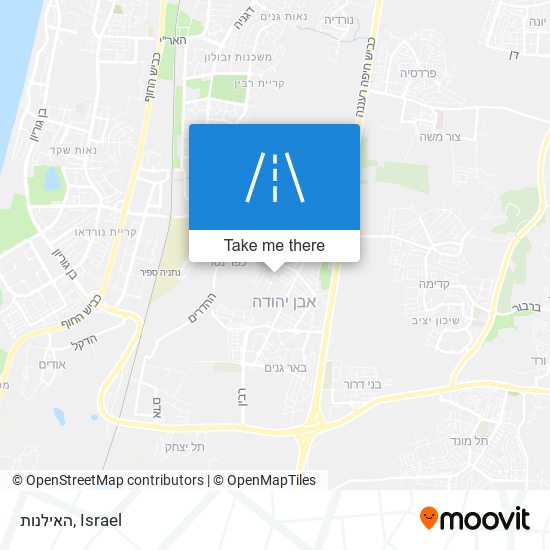 האילנות map