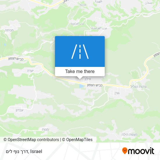 דרך נוף לים map