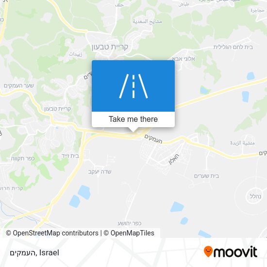 העמקים map